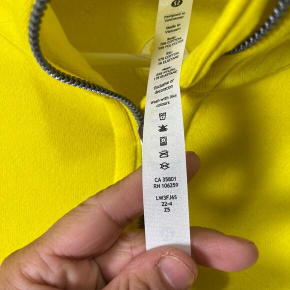 Lululemon Scuba Oversized Funnel Neck Half Zip Sonic Yellow Size M/L Athleisure - Picture 6 of 8